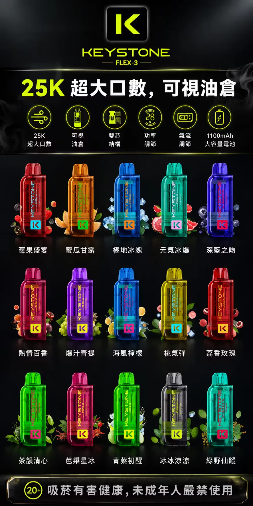 鑰石 FLEX-3 煙彈／時尚輕便